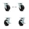 Service Caster 5 Inch Polyolefin Caster Set with Ball Bearings 2 Swivel Lock 2 Brake SCC SCC-30CS520-POB-BSL-2-TLB-2 - alternate 1